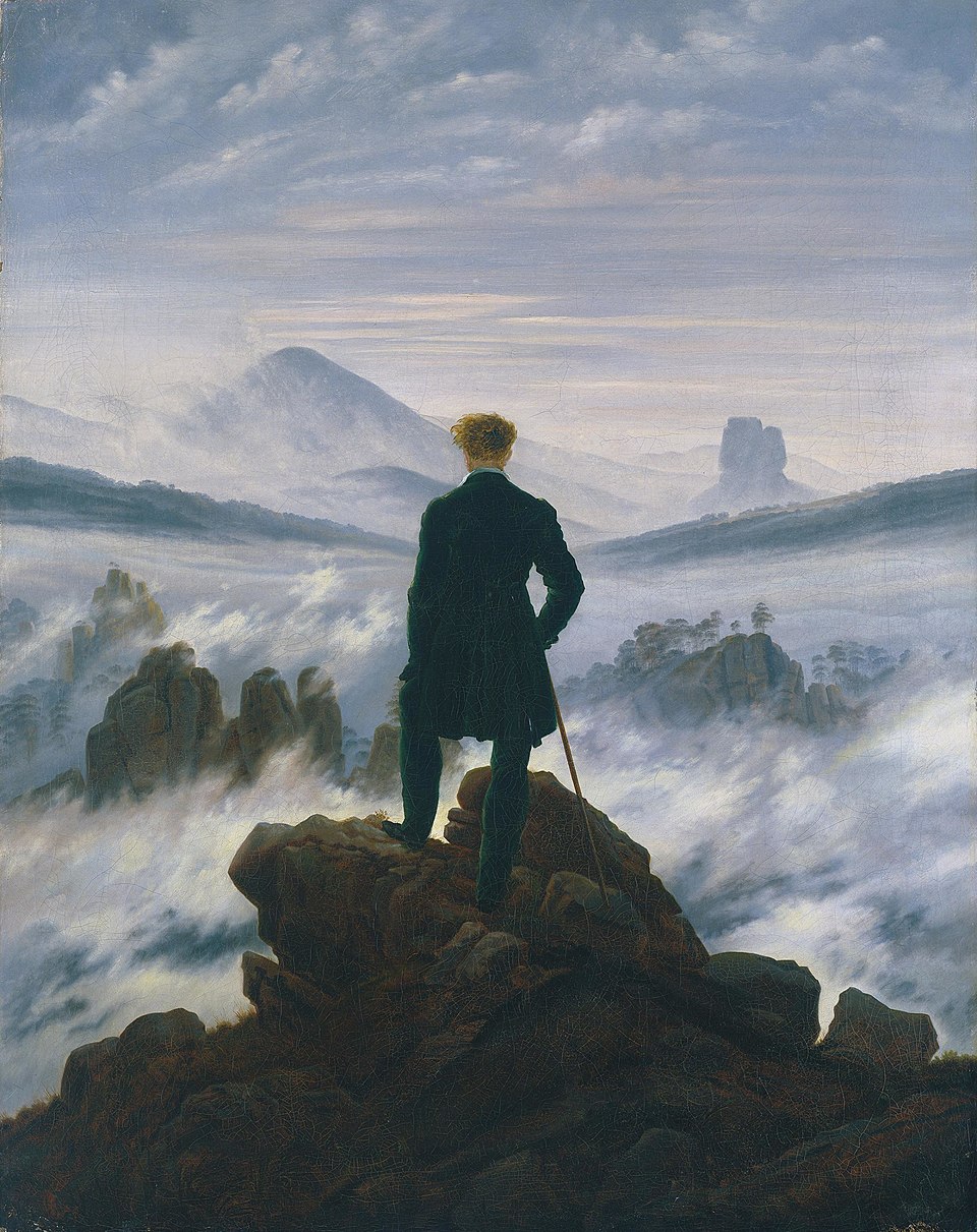 Der Wanderer über dem Nebelmeer, Caspar David Friedrich