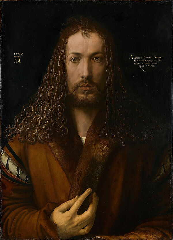 Albrecht Dürers frontales Selbstbildnis im Pelzrock aus dem Jahr 1500