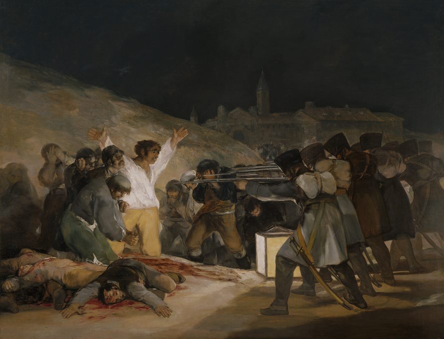 Francisco de Goyas Gemälde „Der 3. Mai 1808“ mit Gefangenen vor einem französischen Erschießungskommando